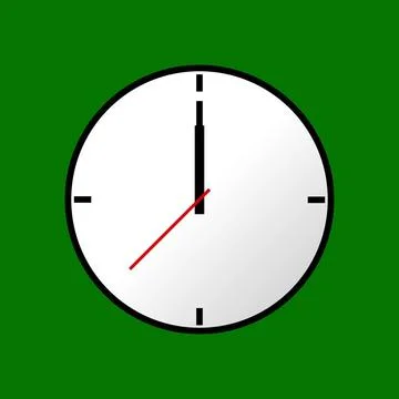 Clock icon, illustration, flat design. Clock icon, illustration, flat desi... Stock Photos