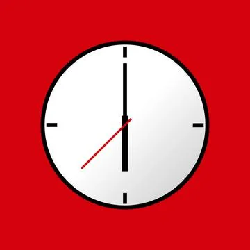 Clock icon, illustration, flat design. Clock icon, illustration, flat desi... Stock Photos