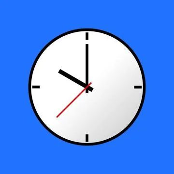 Clock icon, illustration, flat design. Clock icon, illustration, flat desi... Foto stock