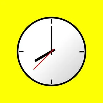Clock icon, illustration, flat design. Clock icon, illustration, flat desi... Stock Photos