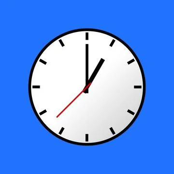 Clock icon, illustration, flat design. Clock icon, illustration, flat desi... Foto stock