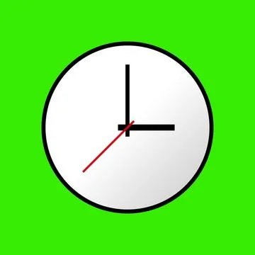 Clock icon, illustration, flat design. Clock icon, illustration, flat desi... Stock Photos