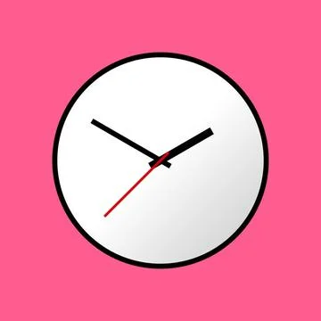Clock icon, illustration, flat design. Clock icon, illustration, flat desi... Stock Photos