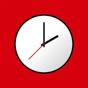 Clock icon, illustration, flat design. Clock icon, illustration, flat desi... Foto stock