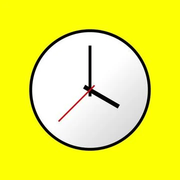 Clock icon, illustration, flat design. Clock icon, illustration, flat desi... Stock Photos