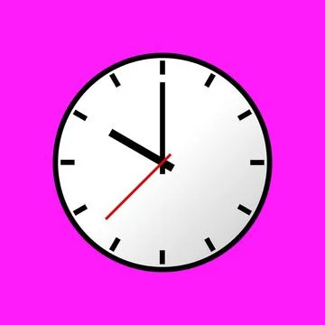 Clock icon, illustration, flat design Clock icon, illustration, flat desig... Stock Photos