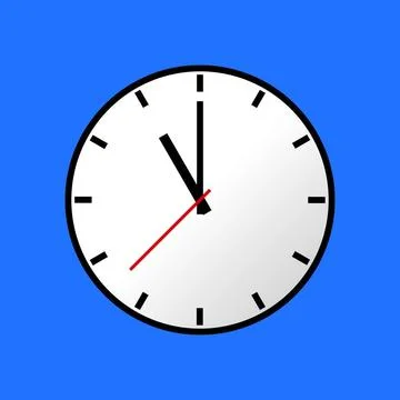Clock icon, illustration, flat design Clock icon, illustration, flat desig... 写真素材