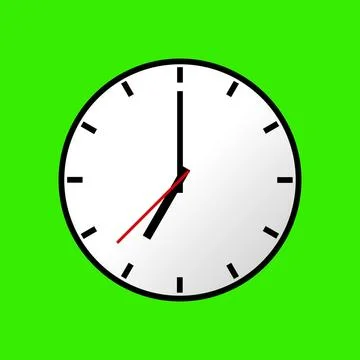 Clock icon, illustration, flat design. Clock icon, illustration, flat desi... Stock Photos