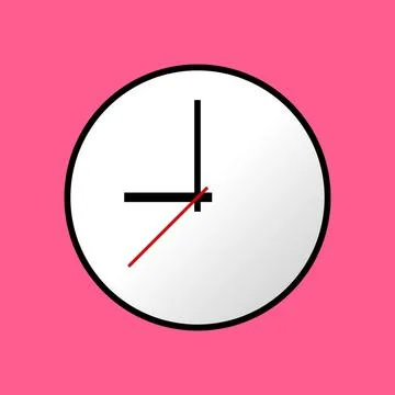 Clock icon, illustration, flat design. Clock icon, Vector illustration, fl... Fotos de archivo