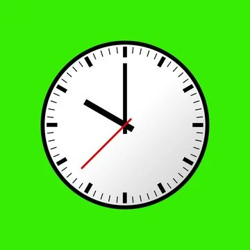 Clock icon, illustration, flat design. Clock icon, illustration, flat desi... Stock Photos