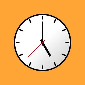 Clock icon, illustration, flat design. Clock icon, illustration, flat desi... Stock Photos