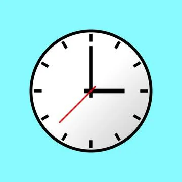 Clock icon, illustration, flat design Clock icon, illustration, flat desig... Stock Photos
