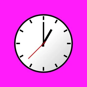 Clock icon, illustration, flat design. Clock icon, illustration, flat desi... Stock Photos