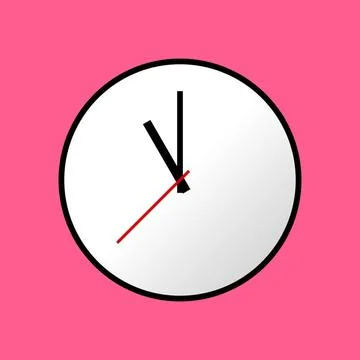 Clock icon, illustration, flat design. Clock icon, illustration, flat desi... Foto stock