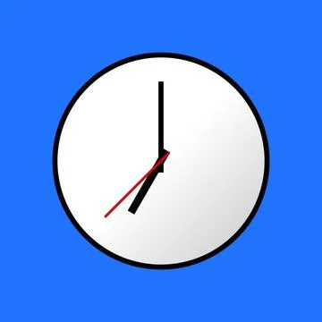 Clock icon, illustration, flat design. Clock icon, illustration, flat desi... Foto stock