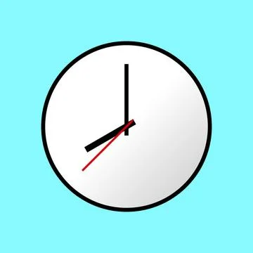 Clock icon, illustration, flat design. Clock icon, illustration, flat desi... Stock Photos