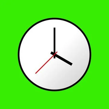 Clock icon, illustration, flat design. Clock icon, illustration, flat desi... Stock Photos