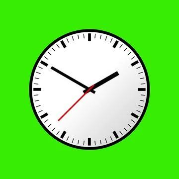 Clock icon, illustration, flat design. Clock icon, illustration, flat desi... Stock Photos