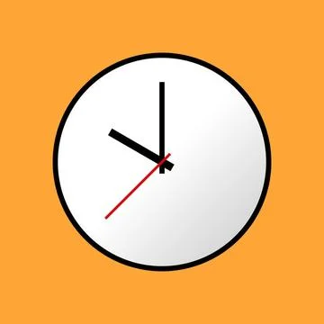 Clock icon, illustration, flat design. Clock icon, illustration, flat desi... 写真素材