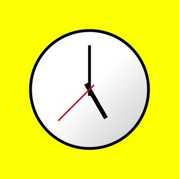 Clock icon, illustration, flat design. Clock icon, illustration, flat desi... Foto stock