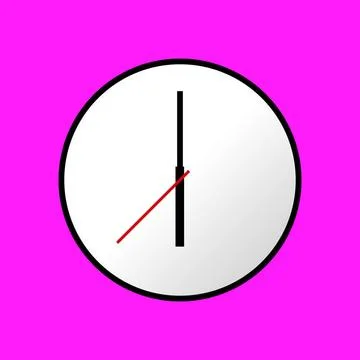 Clock icon, illustration, flat design. Clock icon, illustration, flat desi... Foto stock