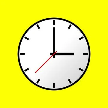Clock icon, illustration, flat design Clock icon, illustration, flat desig... Foto stock