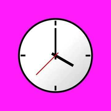 Clock icon, illustration, flat design. Clock icon, illustration, flat desi... Foto stock