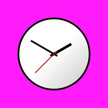 Clock icon, illustration, flat design. Clock icon, illustration, flat desi... Stock Photos