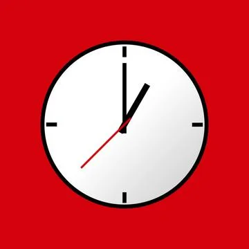 Clock icon, illustration, flat design. Clock icon, illustration, flat desi... Stock Photos