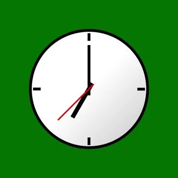 Clock icon, illustration, flat design. Clock icon, illustration, flat desi... Stock Photos