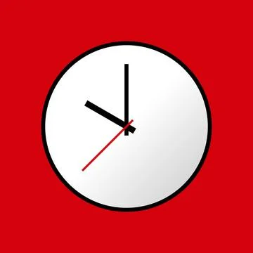 Clock icon, illustration, flat design. Clock icon, illustration, flat desi... Stock Photos