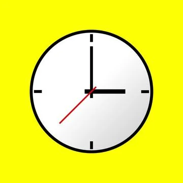 Clock icon, illustration, flat design. Clock icon, illustration, flat desi... Stock Photos
