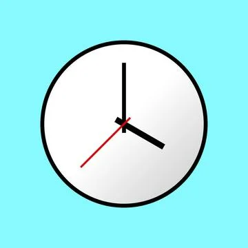 Clock icon, illustration, flat design Clock icon, illustration, flat desig... Stock Photos