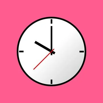 Clock icon, illustration, flat design Clock icon, illustration, flat desig... Stock Photos