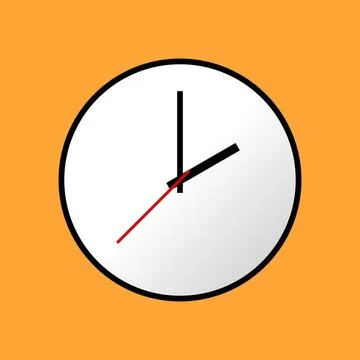 Clock icon, illustration, flat design Clock icon, illustration, flat desig... Foto stock