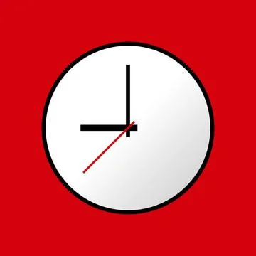 Clock icon, illustration, flat design Clock icon, illustration, flat desig... Stock Photos