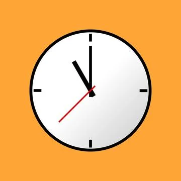Clock icon, illustration, flat design Clock icon, illustration, flat desig... Foto stock