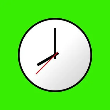 Clock icon, illustration, flat design Clock icon, illustration, flat desig... Foto stock