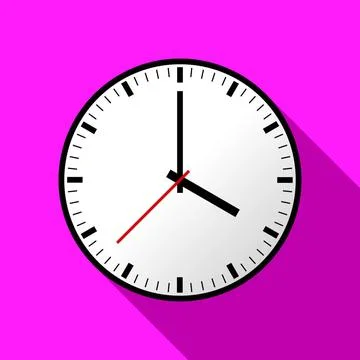 Clock icon, illustration, flat design. Clock icon, illustration, flat desi... Foto stock