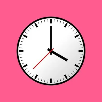 Clock icon, illustration, flat design Clock icon, illustration, flat desig... Stock Photos