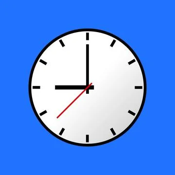Clock icon, illustration, flat design Clock icon, illustration, flat desig... Stock Photos