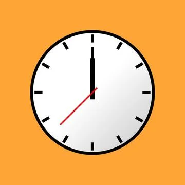 Clock icon, illustration, flat design Clock icon, illustration, flat desig... Foto stock