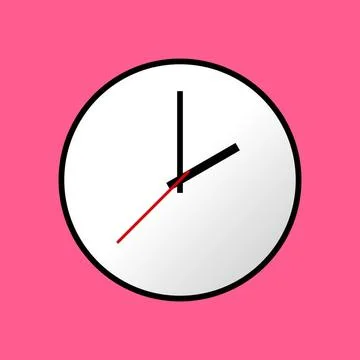 Clock icon, illustration, flat design Clock icon, illustration, flat desig... Stock Photos