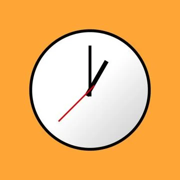 Clock icon, illustration, flat design Clock icon, illustration, flat desig... Stock Photos