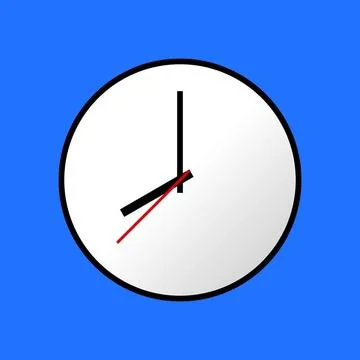 Clock icon, illustration, flat design Clock icon, illustration, flat desig... Stock Photos