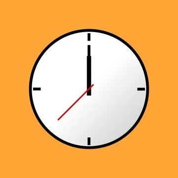 Clock icon, illustration, flat design Clock icon, Vector illustration, fla... Stock Photos