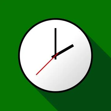 Clock icon, illustration, flat design Clock icon, Vector illustration, fla... Stock Photos