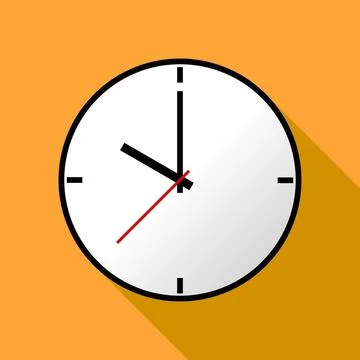 Clock icon, illustration, flat design Clock icon, illustration, flat desig... Stock Photos