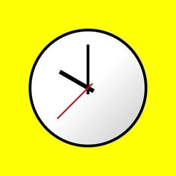 Clock icon, illustration, flat design Clock icon, Vector illustration, fla... Stock Photos