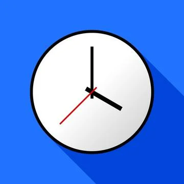 Clock icon, illustration, flat design Clock icon, Vector illustration, fla... Stock Photos
